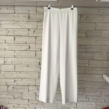 Theory 화이트 와이드 팬츠 허리밴딩