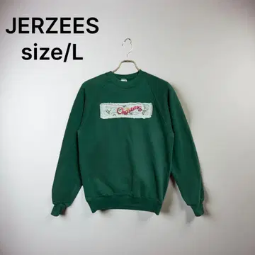 구제 의류 저지 맨투맨 트레이닝복 크리스마스 그린 L