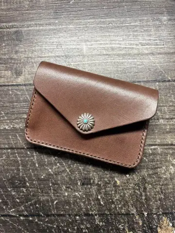 도치기 새들 레더 숏 트래커 지갑 BR