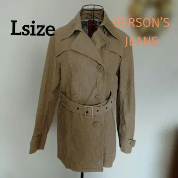 PERSON'S 코듀로이 베이지 트렌치코트