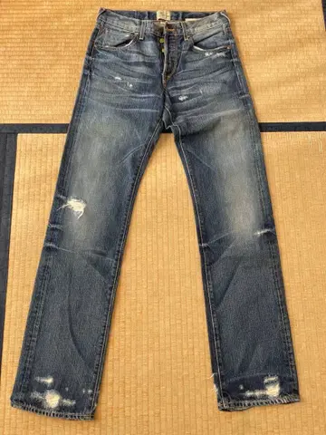 PRPS 데님 팬츠 데미지 진 밀리터리