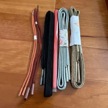 실크 100% 새상품 허리띠 4개 세트 겉옷 끈 2개 세트