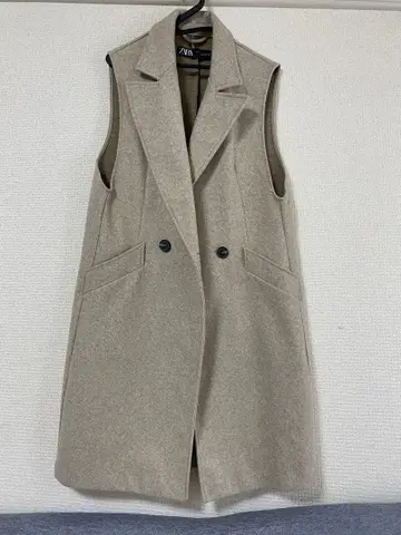 할인 ZARA 더블 브레스트 소프트 베스트 M