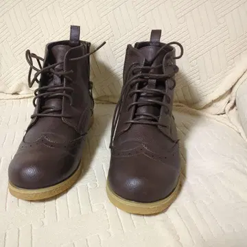 사만사 모스모스 브라운 지퍼 캐주얼 부츠