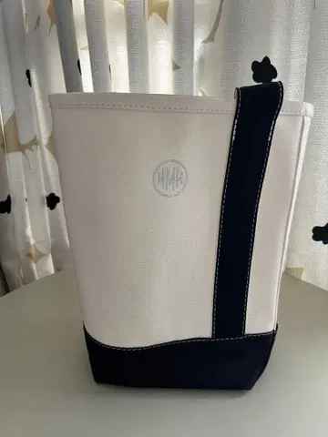 LL been 캔버스 토트백 화이트 네이비