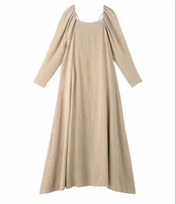 ETRE TOKYO 코튼 린넨 스퀘어 넥 원피스