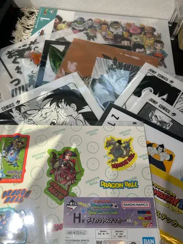 드래곤볼 스티커 클리어 파일 세트