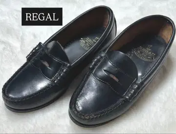 컨디션 최상 리걸 코인 로퍼 가죽 신발 블랙 22