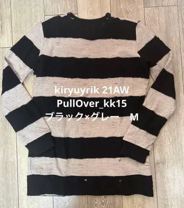 kiryuyrik 21AW 풀오버_kk15 블랙 x 그레이M