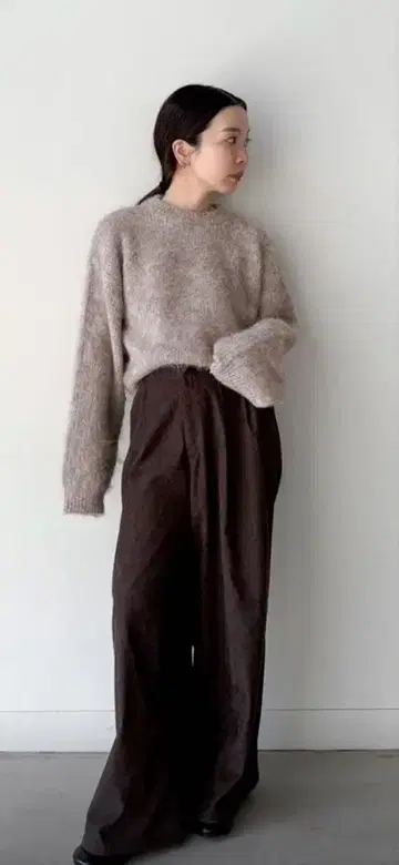 select MOCA by son 헤어리 숏 니트