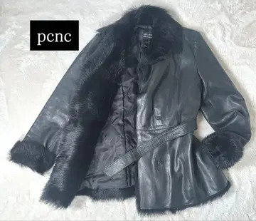 컨디션 최상 pcnc 가죽 자켓 양가죽 소가죽 모스그레이 L 벨트 포함