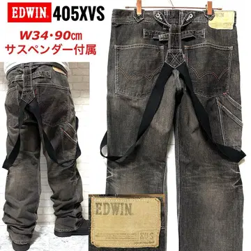 EDWIN XV-S 서스펜더 포함 루즈 스트레이트 와이드 페인터 데님