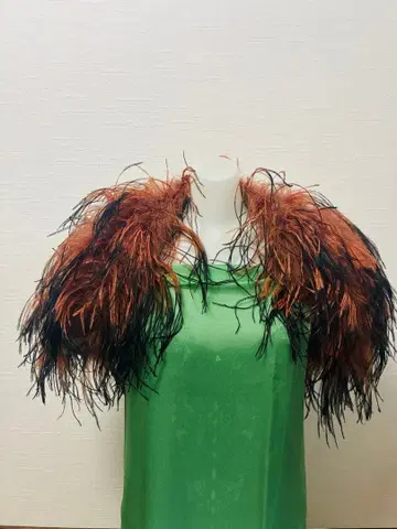 페더 숄 오렌지와 블랙