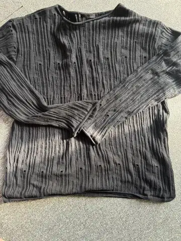 ZARA 블랙 리브 편직 긴팔 상의