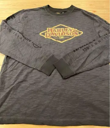 [ 한정판 ] 할리데이비슨 롱 T셔츠 롱티 XL 그레이 USA제