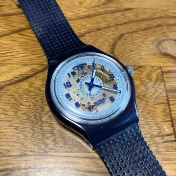 작동품 swatch 스와치 손목시계 자동 와인딩 스켈레톤