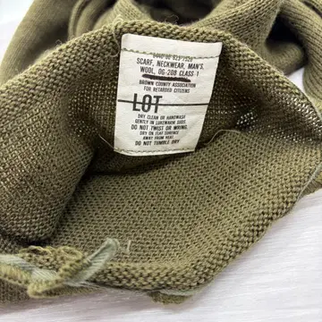 미군 울 머플러 미군 밀리터리 스톨 카키 OD 실물 레어