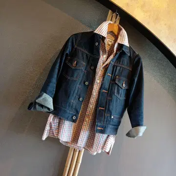 45rpm 체크 무늬 셔츠 사이즈 1