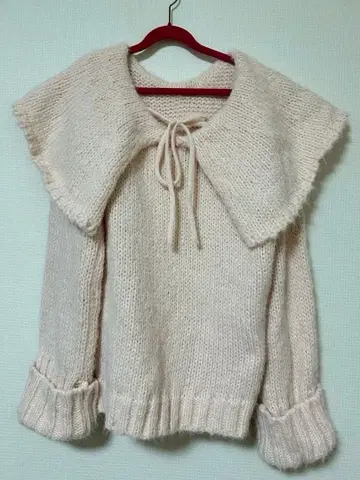 muguet sailor ribbon knit pink
