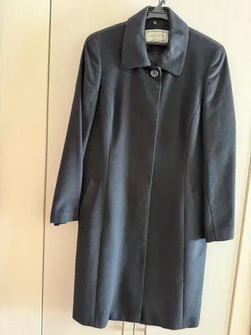 캐시미어 100% 블랙 롱 코트