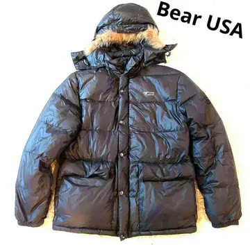 퍼 후드 다운 블랙 광택 bear USA XL 블랙 헤이세이