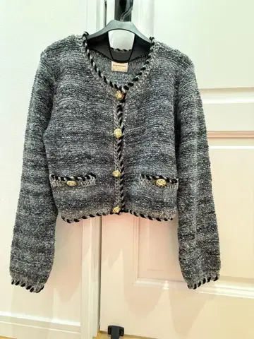 Honey mi Honey 그레이 계열 니트 가디건