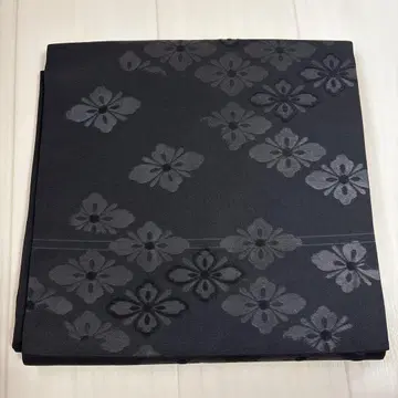 나고야 오비 꽃무늬 블랙