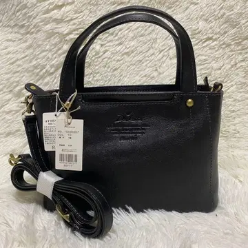 택 포함 새상품 Dakota 큐브 2WAY 숄더백 소가죽 블랙