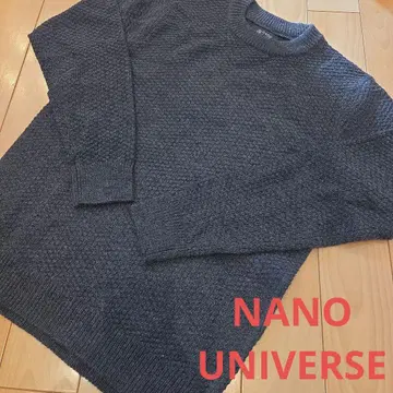 나노 유니버스 스웨터 소매에 세련된 로고 L 사이즈 익명 배송