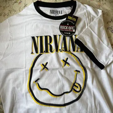 NIRVANA 스마일리 페이스 반팔 티셔츠