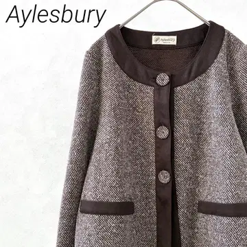 Aylesbury 가디건 자켓 7부 소매 크루넥 심플