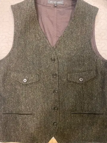 GREEN LABEL RELAXING 트위드 베스트 M