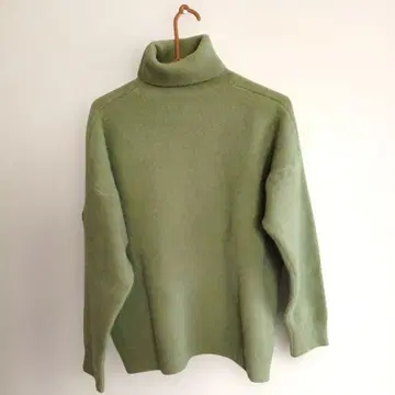 터틀넥 니트 피스타치오 색상 한국