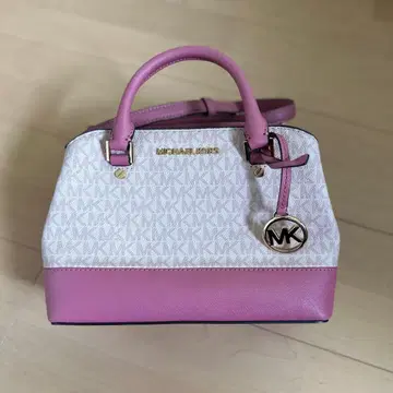 MICHAEL KORS 화이트 핑크 핸드백