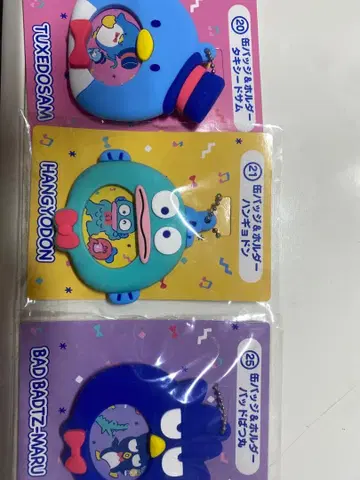 산리오 제일복권 캔뱃지 & 홀더 턱시도샘, 한교동, 배드마츠마루