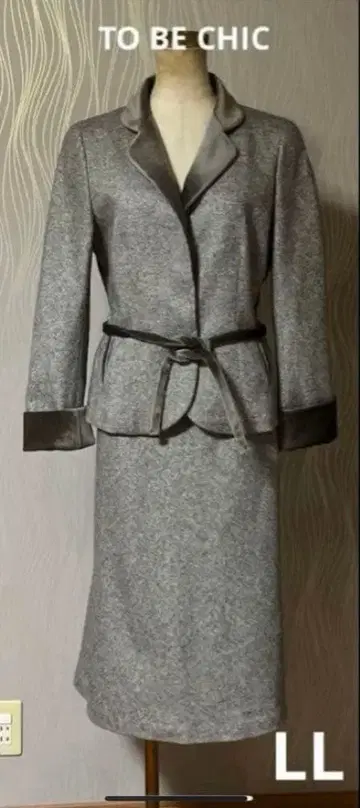 빅 사이즈 TO BE CHIC 캐시미어 혼방 셋업