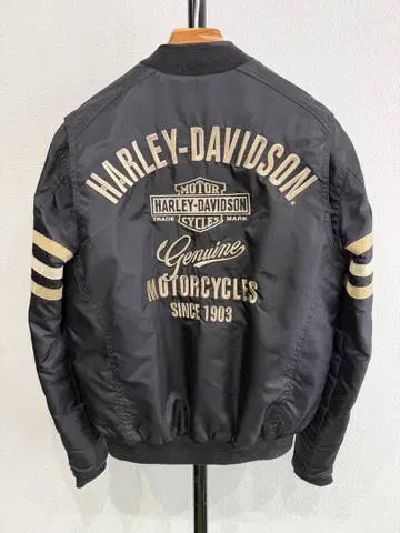 할리 데이비슨 모터사이클 충전솜 블루종 블랙 M~L 상당