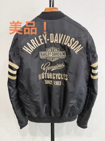할리 데이비슨 모터사이클 충전솜 블루종 블랙 M~L 상당