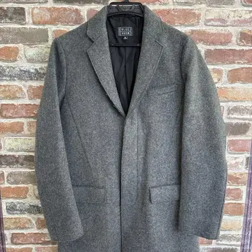 투모로우랜드 BLUE WORK 그레이 울 피 코트 M