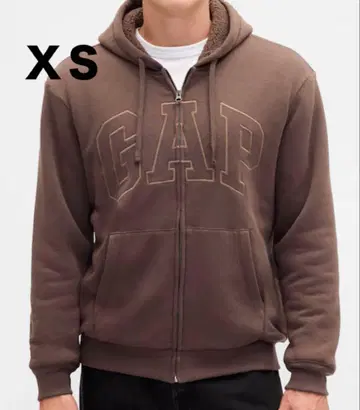 새상품 택 포함 GAP 보아 안감 후드티 XS 브라운 gap 브라운