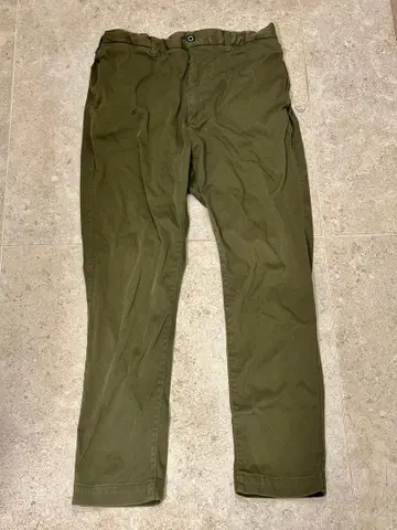 BEAMS HEART 치노 팬츠 M 사이즈 카키/올리브