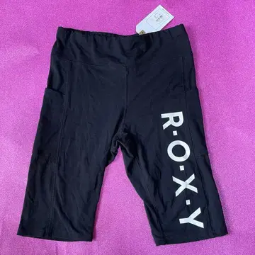 택 포함 Roxy 블랙 하프 길이 스패츠