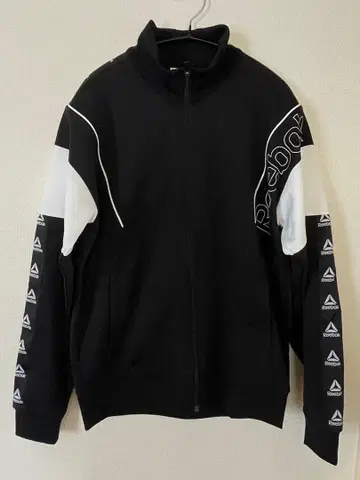 Reebok 집업 자켓 블랙/화이트