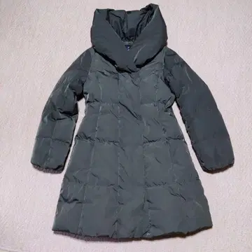 INED 이네드 다운 코트 숄카라 모스그린 사이즈 11
