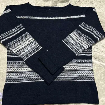 45rpm 남색 울 스웨터