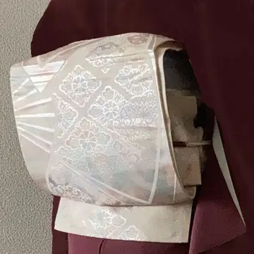 후쿠로 오비 화이트 계열 파스텔 컬러 오로라박 텐표 문양