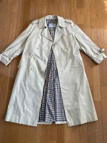 Aquascutum 여성용 롱 트렌치코트 베이지 L 사이즈