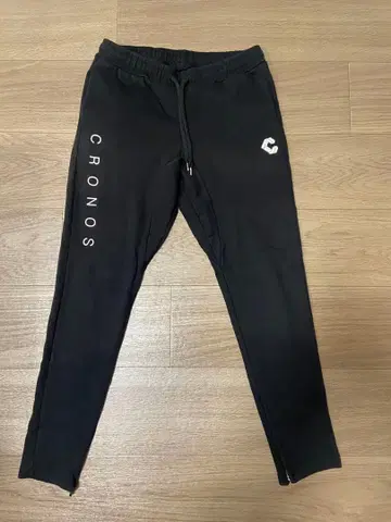 CRONOS 블랙 조거 팬츠