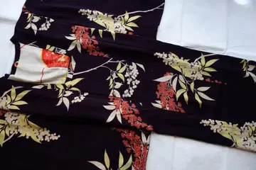 앤티크 기모노 코트 롱 코트 난텐 순수 실크