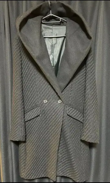 NO ID 롱 트위드 가운 코트 부드